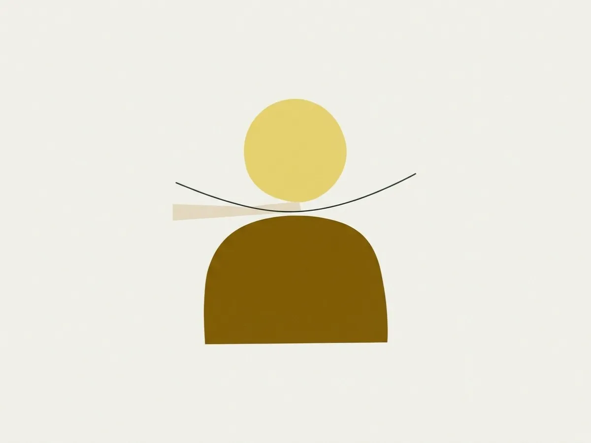 Abstract paper-cut shapes in the colors of the air element