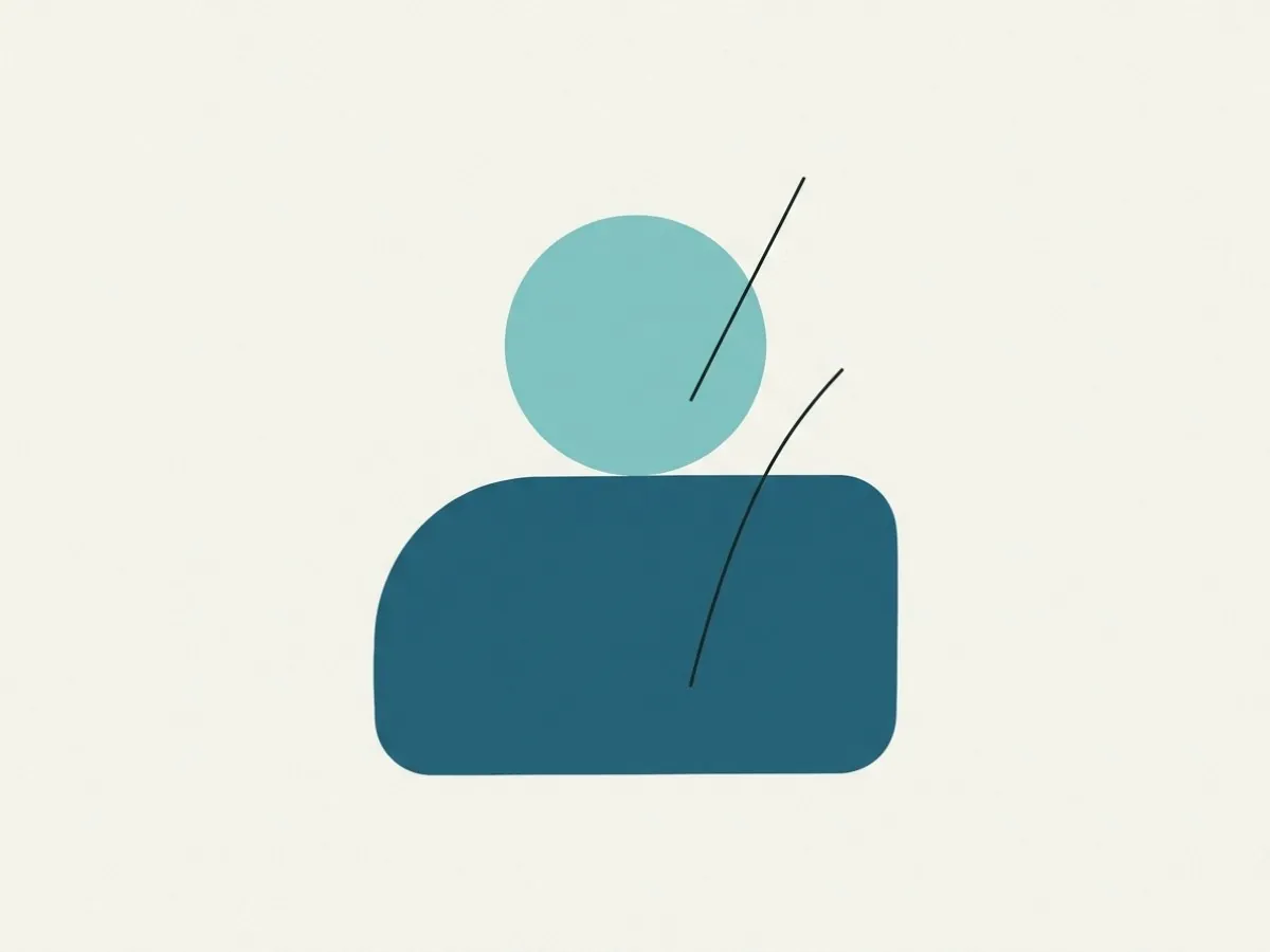 Abstract paper-cut shapes in the colors of the water element
